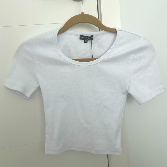NWT White Crop Top, Size M - Picture 1 of 4